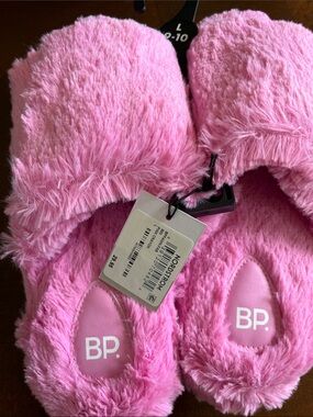 bp Women’s Plush Pink Slip-On Slippers